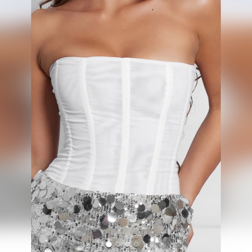 Leau Muse Mesh Corset Top